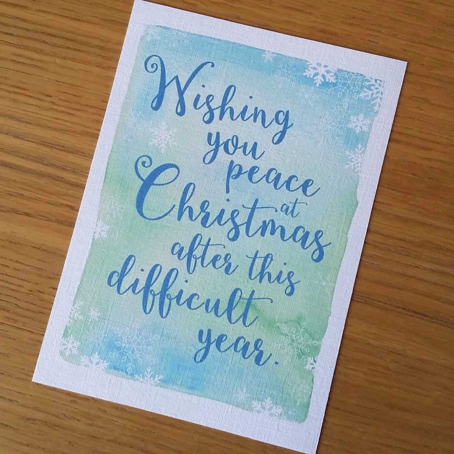 Christmas Card for the Recently Bereaved. Etsy