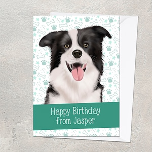 Biglietto personalizzato Border Collie