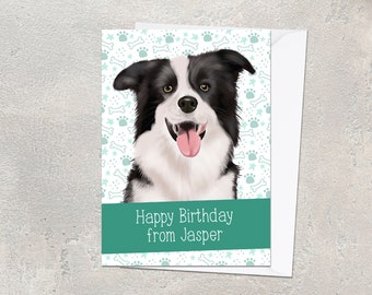 Personalised Border Collie Card