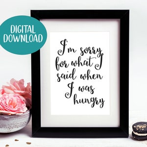 Digital Artwork - I&#39;m sorry for what I said when I was hungry