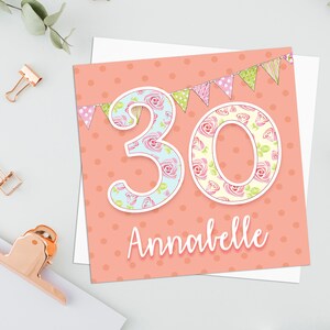 Carte personnalisée 30e anniversaire