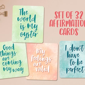 32 carte di affermazione, regalo per la salute mentale, affermazioni positive