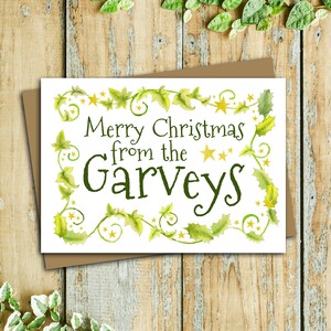 Personalised family Christmas Card