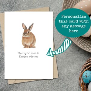 Personalisierte Hasen-Ostern-Karte