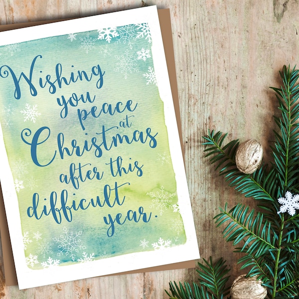 Christmas Card for the recently bereaved.