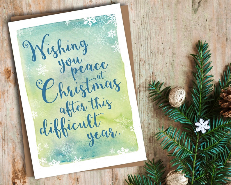 Christmas Card for the Recently Bereaved. Etsy UK