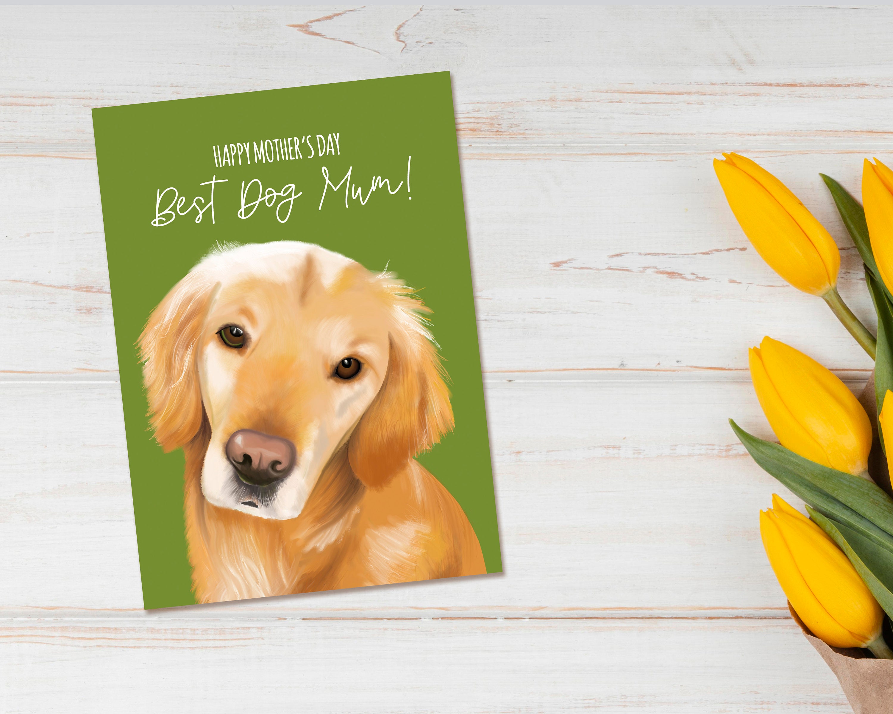 Happy mothers day golden retriever 2025