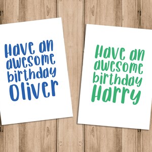 Cartão de aniversário personalizado - Tenha um aniversário incrível