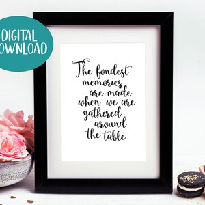 Digitales Kunstwerk - Die schönsten Erinnerungen entstehen, wenn wir um den Tisch versammelt sind