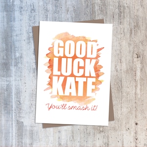 Personalised Good Luck Card image 1