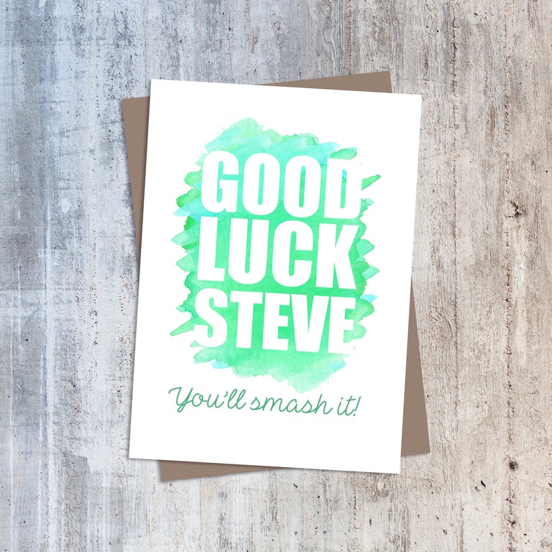 Personalised Good Luck Card image 2