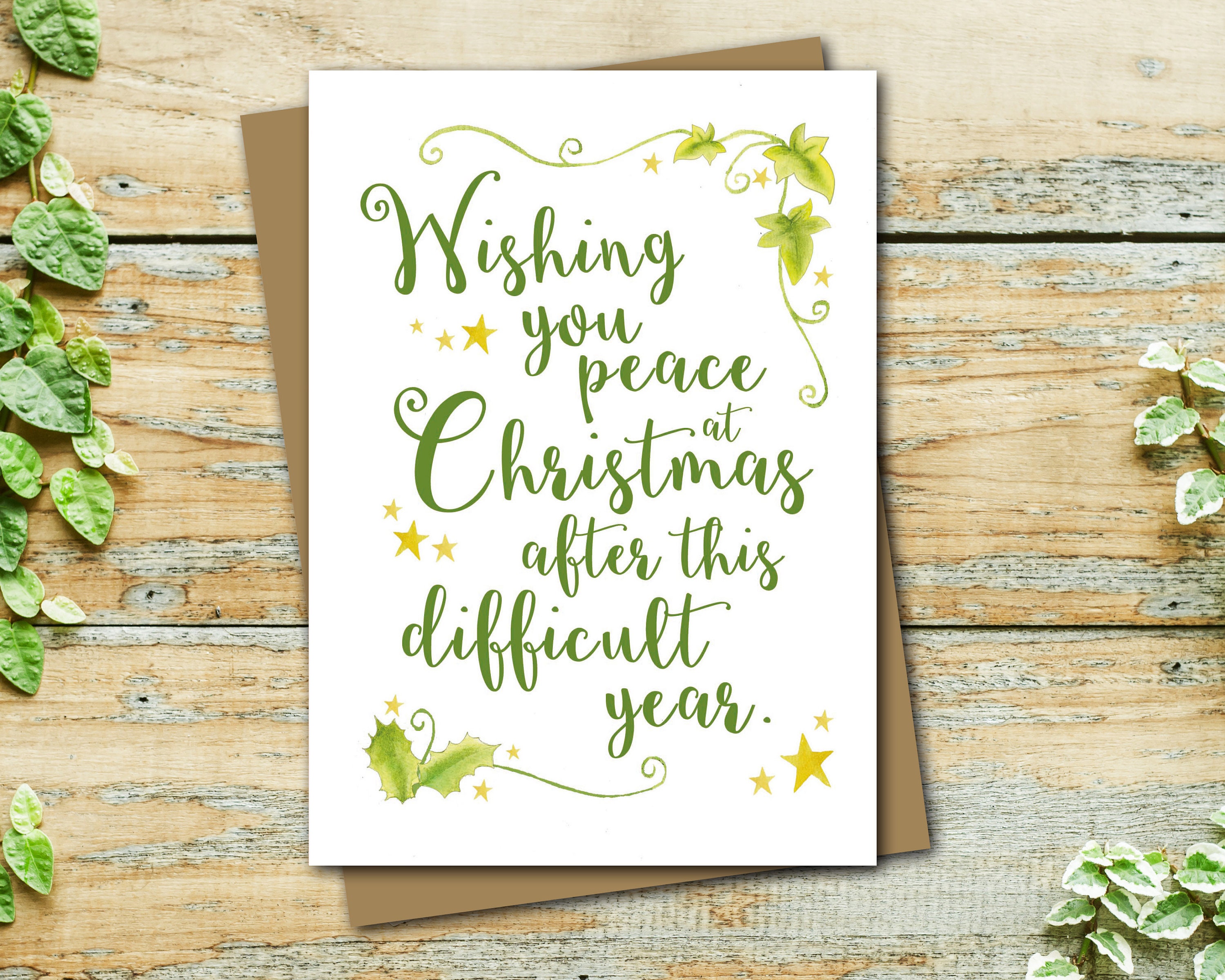 Christmas Card for the Recently Bereaved. Etsy UK