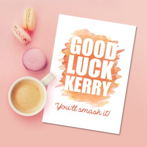 Personalised Good Luck Card image 3