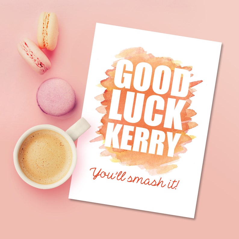 Personalised Good Luck Card image 3