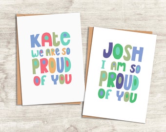 Always Proud Of You Card - Congratulations Card For Graduation, New Job, Exams & Achievements
