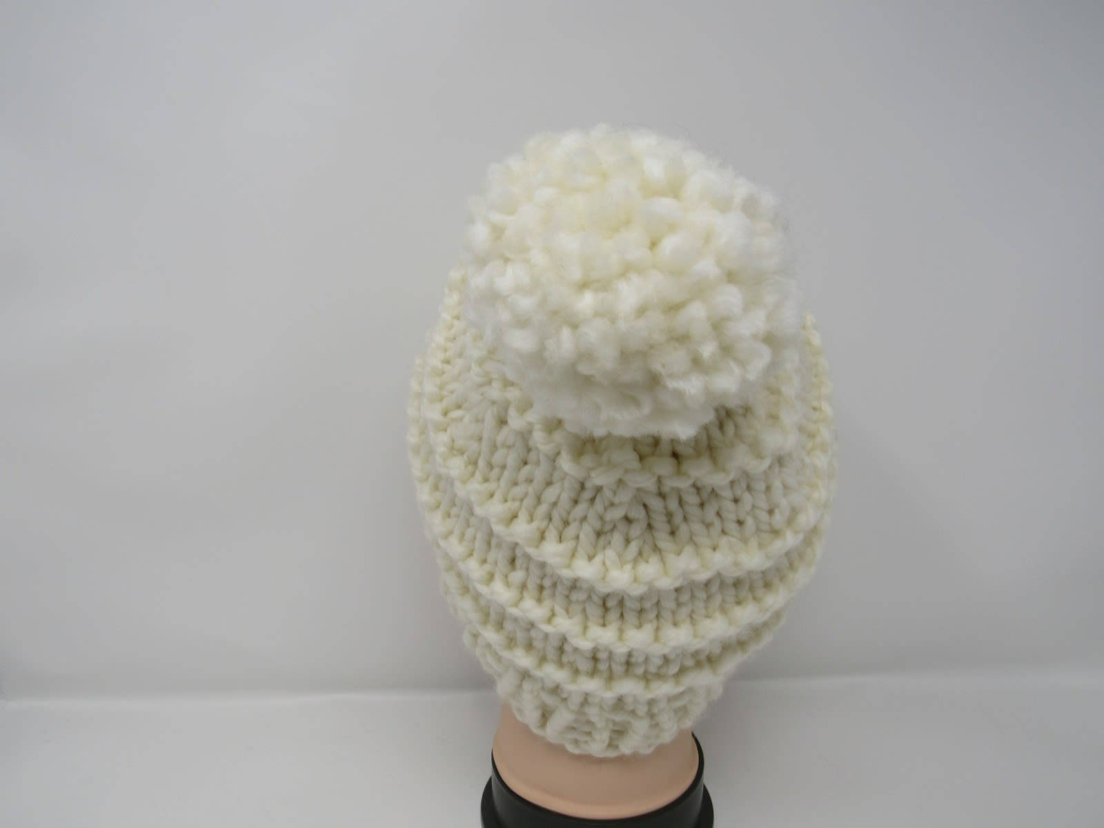 Cream Cylindrical Knit Hat with Textured Pattern Favorite Textured Knit Hat - Free Pattern – Mama In A Stitch main image 3