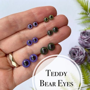 NEW! Teddy bear eyes 5, 6, 8 mm (one pair)/ eyes with loop /eyes for dolls and teddy bears/ price per pair