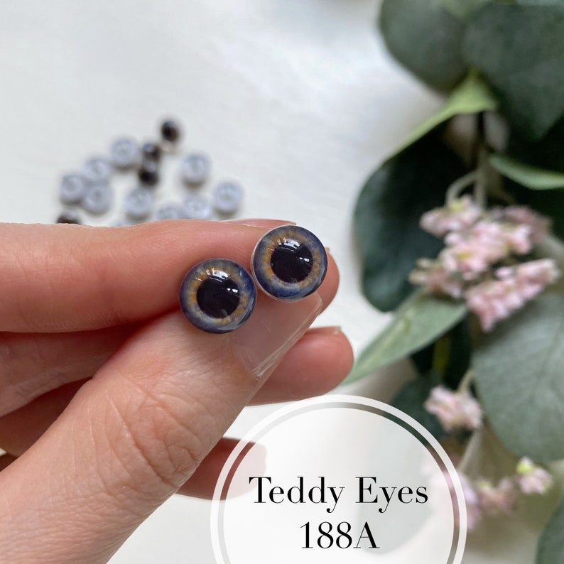 NEW Teddy bear eyes 10, 8, 6 mm one pair/ eyes with loop /eyes for dolls and teddy bears/ price per pair zdjęcie 6