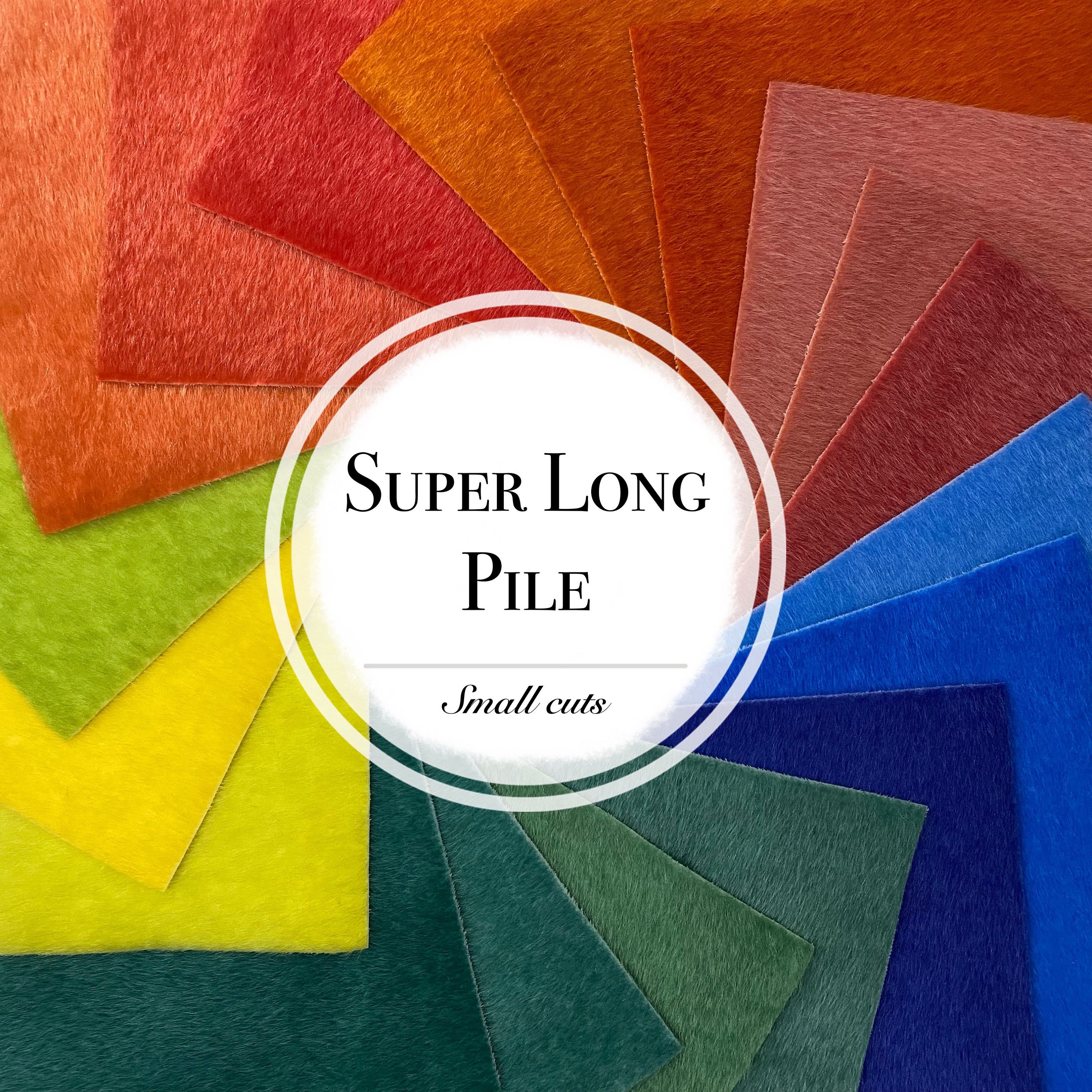 NEW! Super long pile bear fabric hand dyed 18x20 cm, miniature fabric…