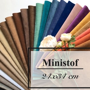Ministof mini fabrics for teddy bear/Ministof for mini bears/Teddy bear fabric, size 24x34 cm/Teddy bear making fabric