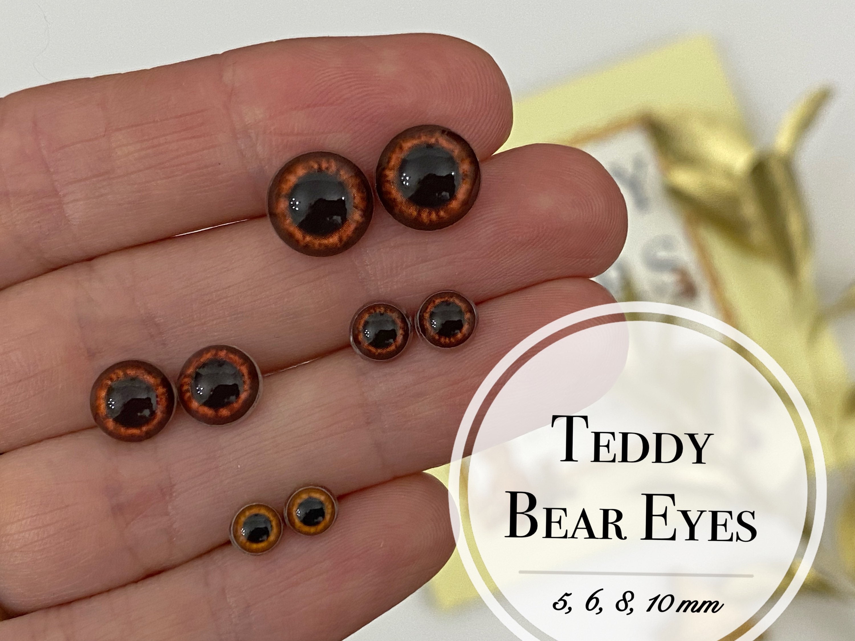 NEW Teddy Bear Eyes 5 6 8 10 Mm / Eyes With Loop /eyes for Etsy