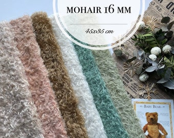 German mohair 16 mm for teddy bears, mohair fur for teddy bears 45x35 cm