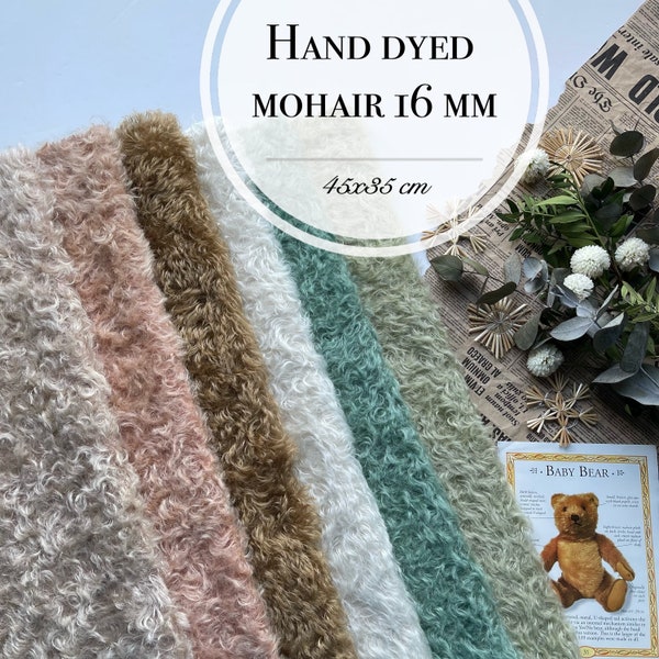 German mohair 16 mm for teddy bears, mohair fur for teddy bears 45x35 cm