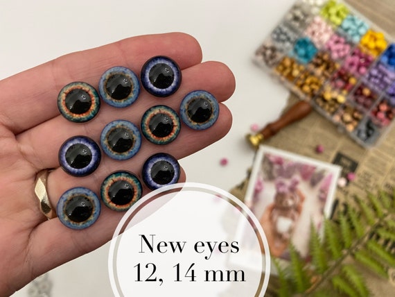 NEW Teddy Bear Eyes 12, 14 Mm / Eyes With Loop /eyes for Dolls and Teddy  Bears/ Price per Pair 