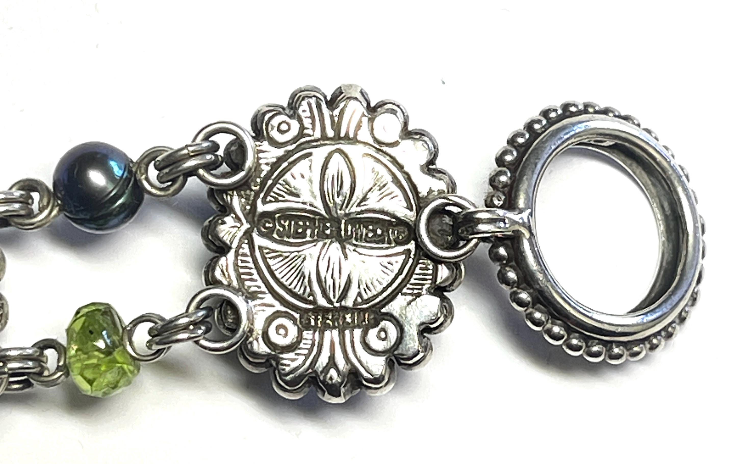 Stephen Dweck Sterling Silver Multi-stone Toggle Bracelet - Etsy
