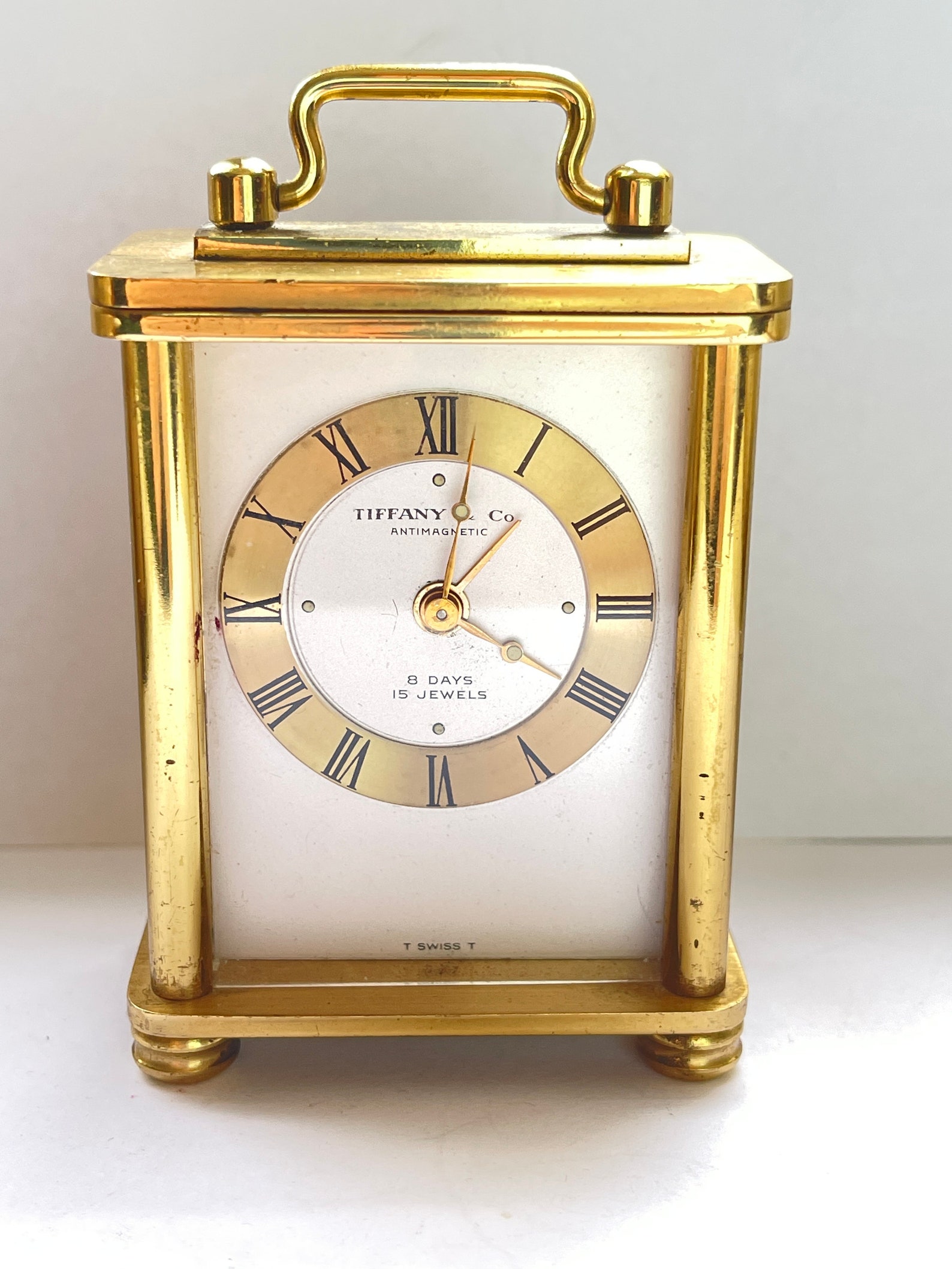 TIFFANY Carriage Alarm Clock 8 Day 15J Swiss Mechanical for Etsy