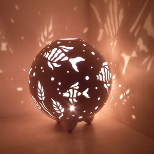 Nautical themed tea light holder - under the sea table decor or Christmas gift Sea fish candle holder - marine home decor