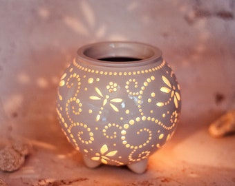 Ceramic Candle Lantern Candle Holder Cake Topper Par Cozyhomeideas
