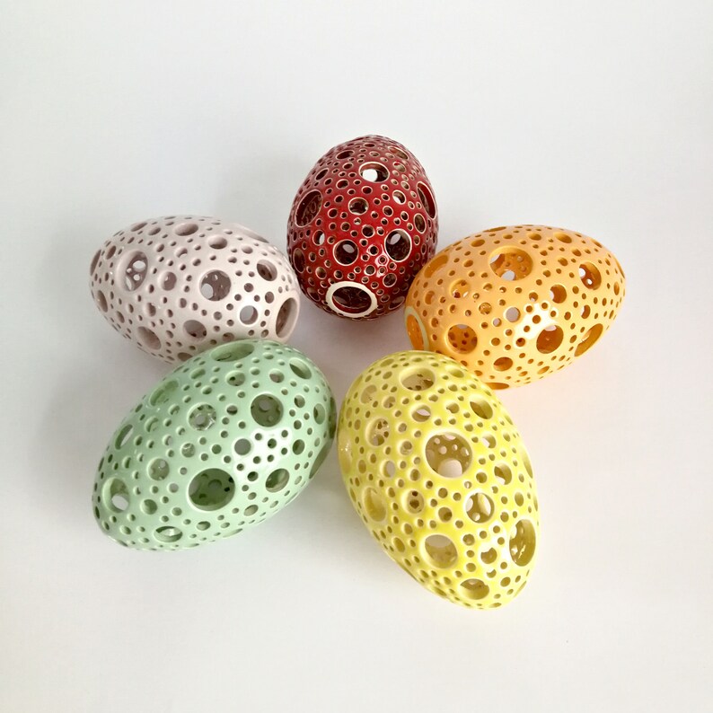 Ceramic Eggs Easter Centerpiece for Table Decor or Gift Ideas Etsy