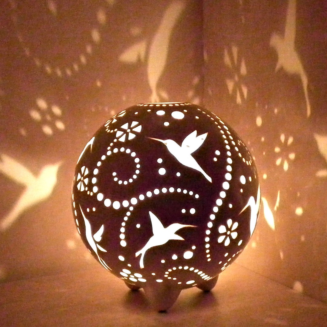 Hummingbird Gifts Ceramic Bird Lamp Christmas Gift Ceramic Lantern Humming Bird Tea Light Holder