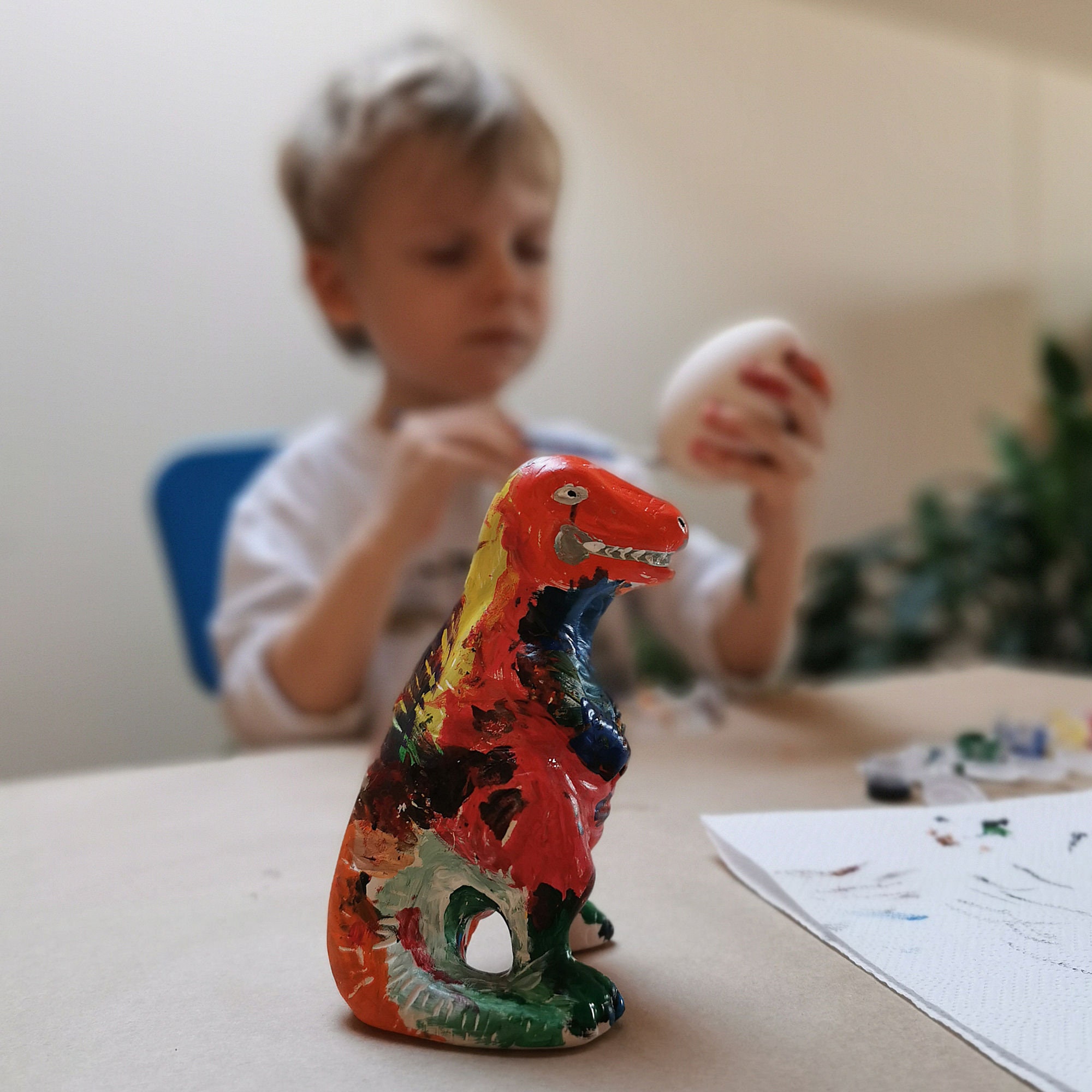 Dinosaur Painting Kit: Ceramic Dino DIY Craft, 4th Birthday Gift - Etsy