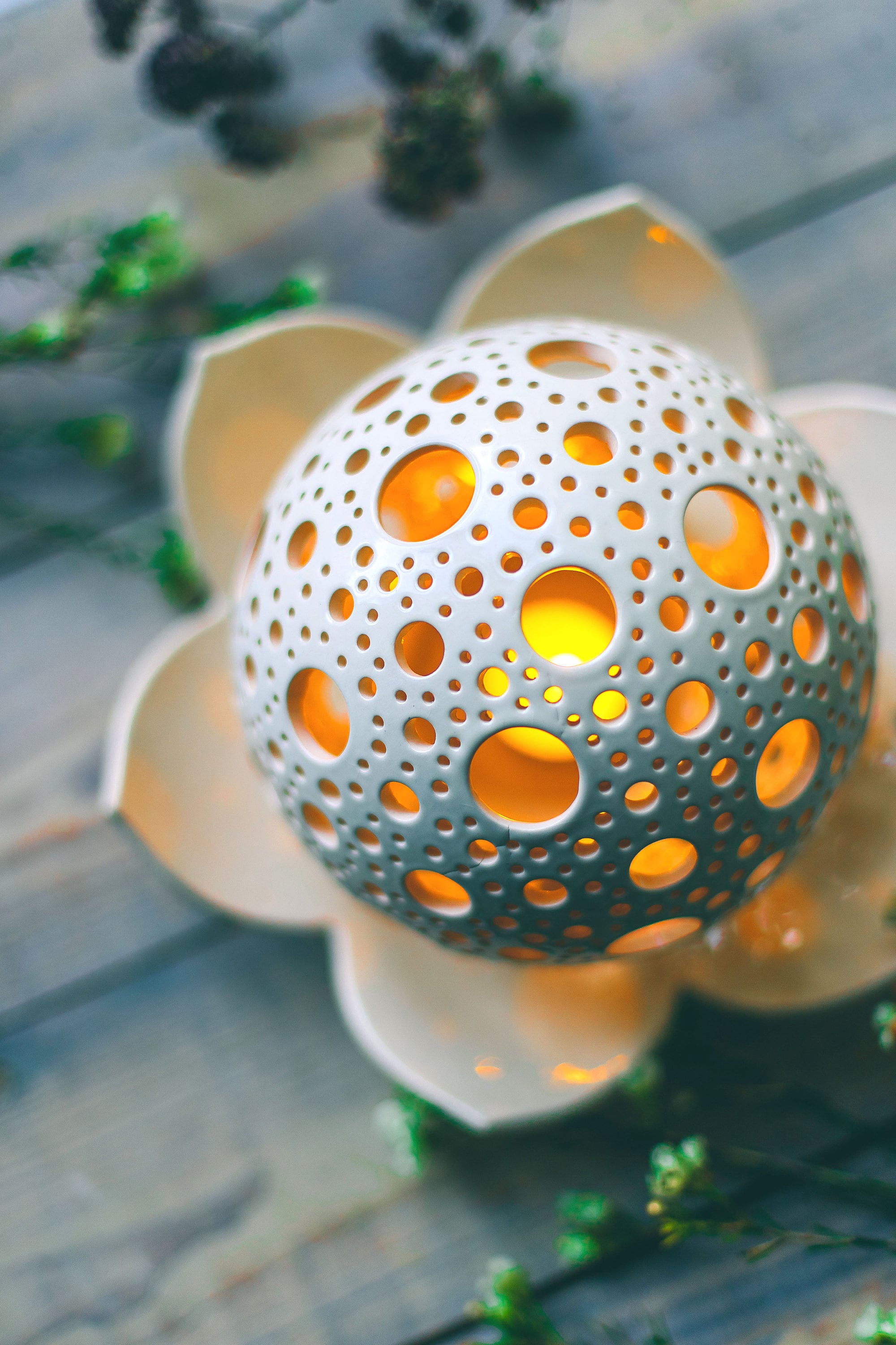 Lotus Flower Tea Light Holder Meditation Altar Candle Etsy