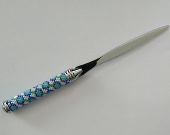 1 x Hand Beaded Letter Opener Flower designs; Customisable  Gift Present Christmas Birthday Occasions in a Variety of Colours & Designs