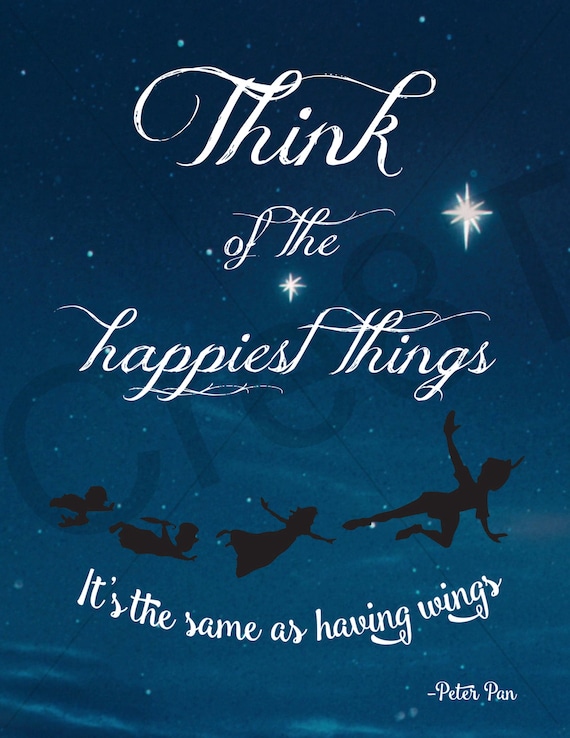 Items similar to Disney "Peter Pan" Movie Quote Print on Etsy