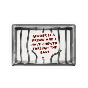 Gender Is A Prison sticker