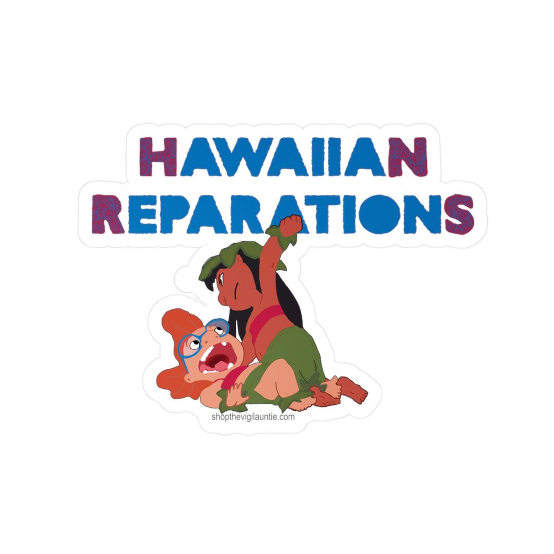 Lilo Hawaiian Reparations Sticker - Etsy