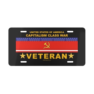 Capitalism Class War Veteran vanity plate