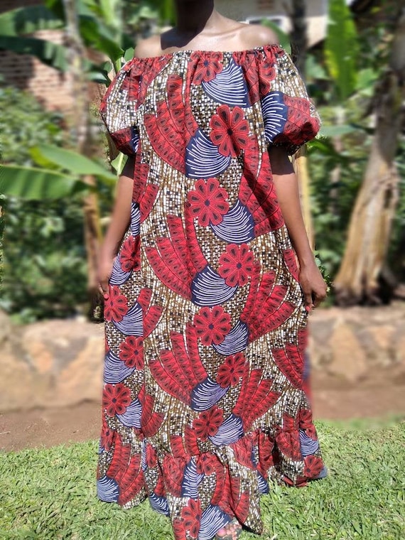 Long African Print Dress for Women - Etsy UK
