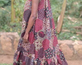 Plus size Maxi dress A line African print dress for women Ankara long dress