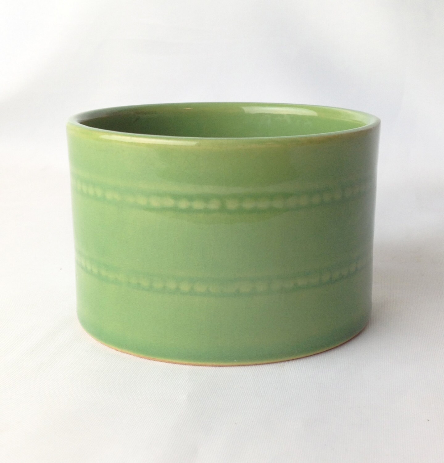 Vintage Single Over And Back Yellow Ware Ramekin Container. Etsy