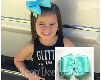 Large Super Loopy Hairbow - 6 Inches - 2.25 Inch Grosgrain Ribbon - Choose Your Colors