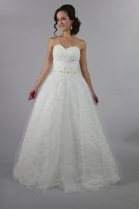 rose lace wedding dress