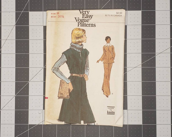 tunic and pants sewing pattern Number 8750 UNCUT Misses/' size 8 Retro Very Easy Vogue misses/' jumper