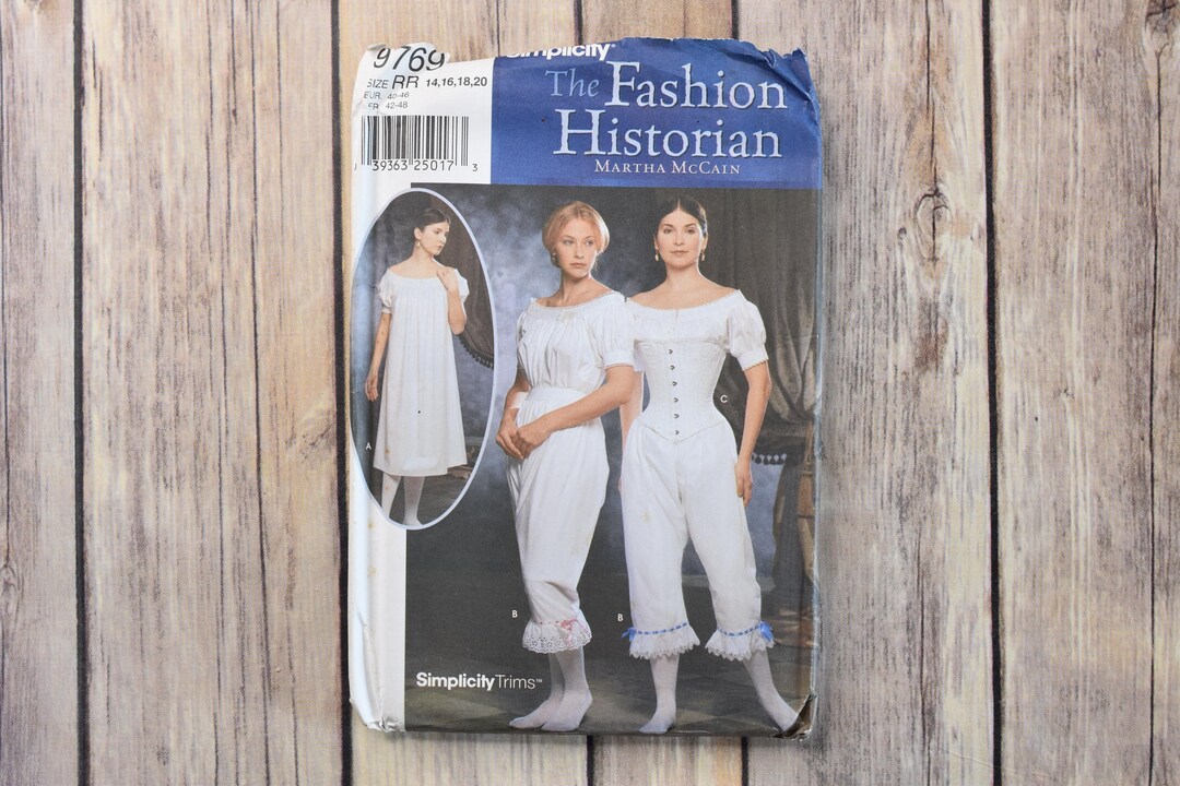 Pattern 9769 Simplicity Misses' Authentic Civil War Undergarments Sewing Pattern ...