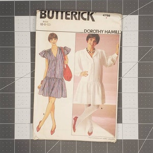 Retro butterick misses&#39; dress sewing pattern Number 4788 UNCUT size (6-8-10)