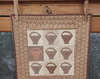 Framed Baskets, A Small Quilt made from a Linda Brannock pattern